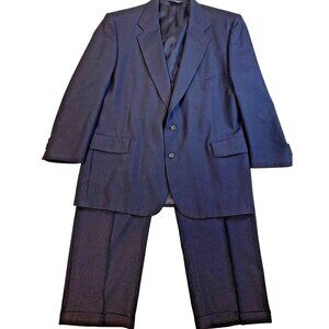 Heisman Trophy Collection Suit Mens 40 Navy Blue Two Piece Blazer Pants Made USA